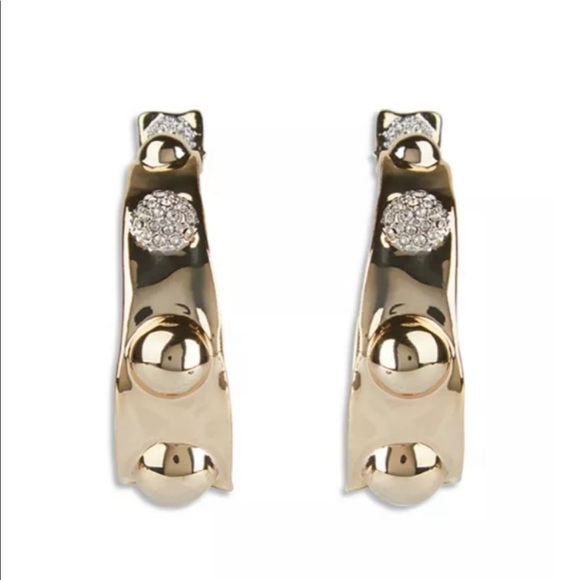 Alexis Bittar- Pave Studded Hoop Earrings - Picture 3 of 11